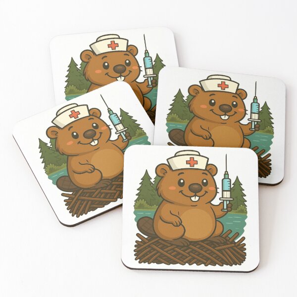 Item preview, Nurse Beaver – Cute Medical Nurse Beaver Art, Healthcare Worker Gift designed and sold by BeaverLover123.