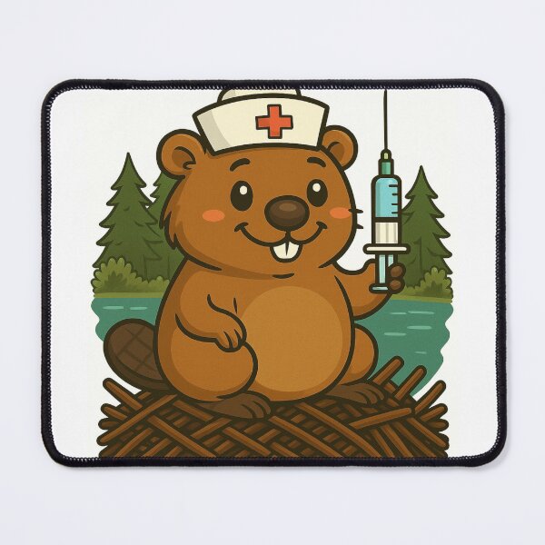 Item preview, Nurse Beaver – Cute Medical Nurse Beaver Art, Healthcare Worker Gift designed and sold by BeaverLover123.