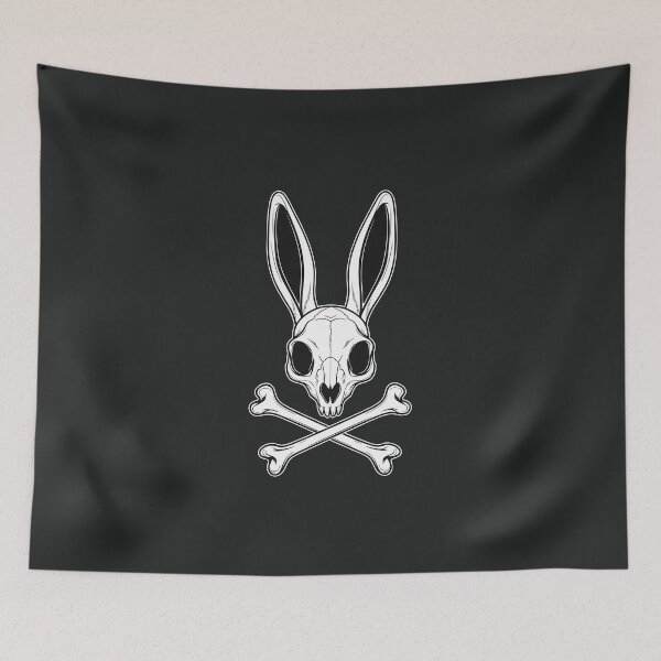 Item preview, Bunny Skull Crossbones Jolly Roger Rabbit alt goth  designed and sold by alenaz.
