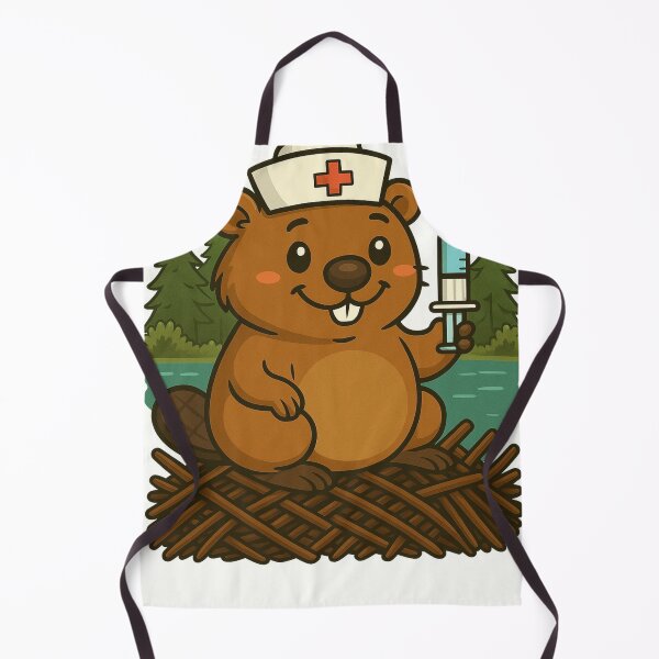 Item preview, Nurse Beaver – Cute Medical Nurse Beaver Art, Healthcare Worker Gift designed and sold by BeaverLover123.