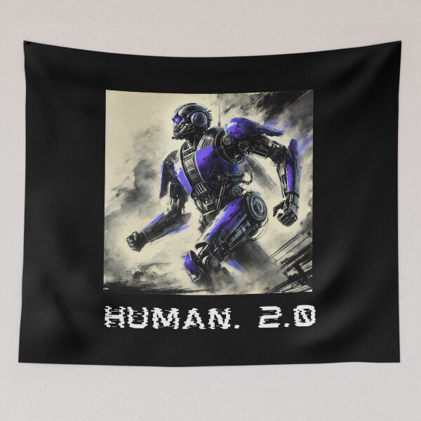 Item preview, humanoid robot art designed and sold by TEEJAMBOREE.