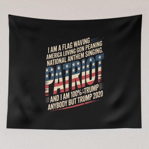 Item preview, Patriots Flag Waving Red White And Blue Anti Trump  designed and sold by MicanCuteStore.