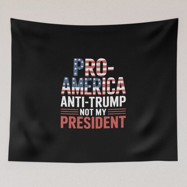 Item preview, Pro America Anti-Trump Not My President Resist  designed and sold by MicanCuteStore.