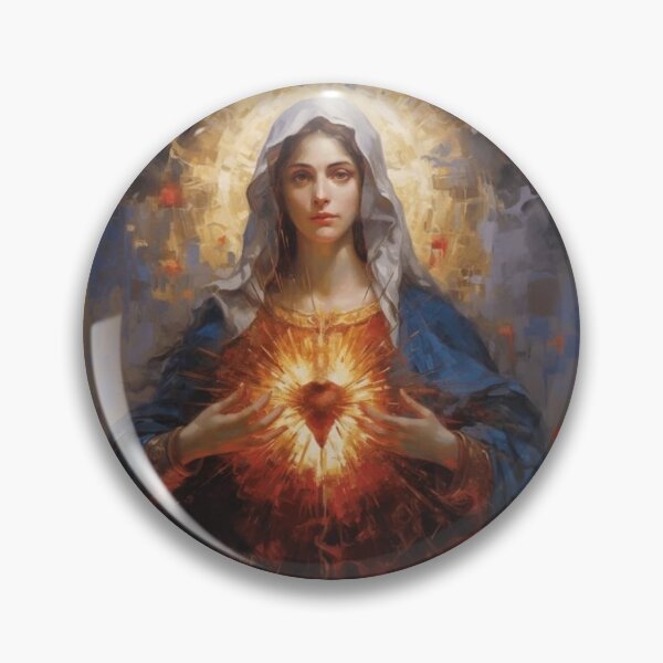 Item preview, Mother Mary With Burning Sacred Heart designed and sold by DORHEN.STORE05.