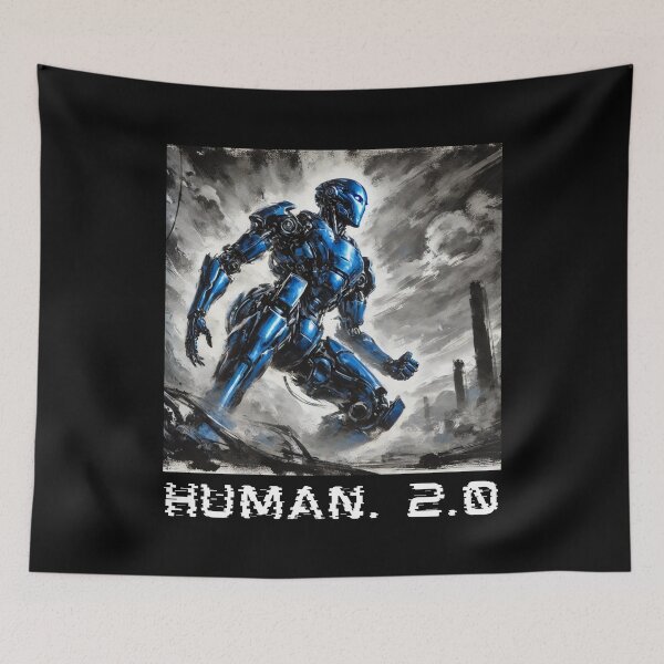 Item preview, humanoid robot art designed and sold by TEEJAMBOREE.