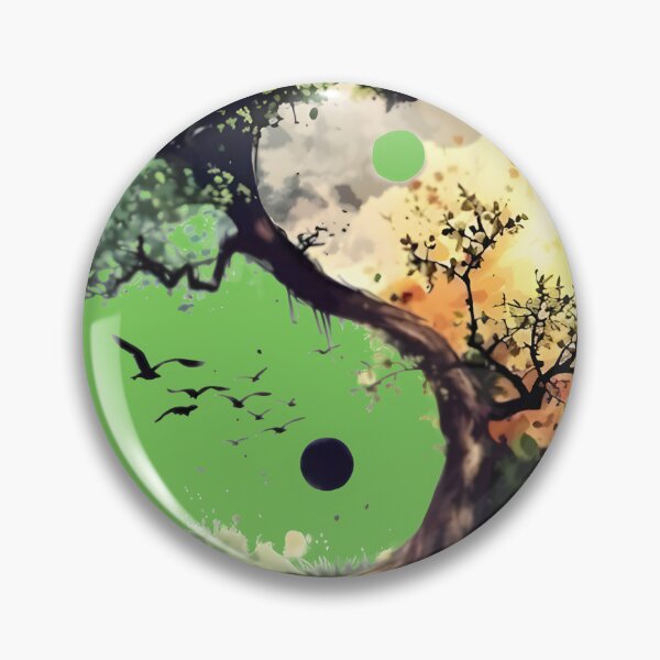 Artikelvorschau, Yin-Yang-Naturbaumkunst – Harmonie der Jahreszeiten entworfen und verkauft von Kruti Collection.
