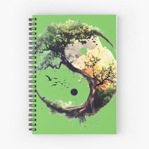 Item preview, Yin Yang Nature Tree Art – Harmony of Seasons designed and sold by Kruti Collection.