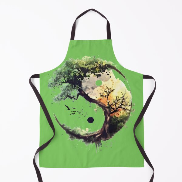Item preview, Yin Yang Nature Tree Art – Harmony of Seasons designed and sold by Kruti Collection.