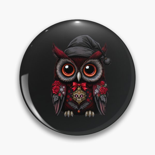 Item preview, Kawaii-Dark Christmas Owl | Gothic Holiday Owl with Cursed Ornament | Premium Design designed and sold by ColorSplash123.