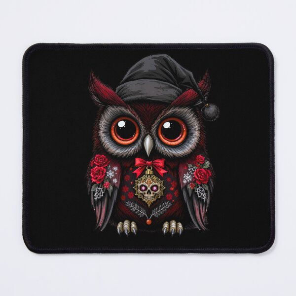 Item preview, Kawaii-Dark Christmas Owl | Gothic Holiday Owl with Cursed Ornament | Premium Design designed and sold by ColorSplash123.