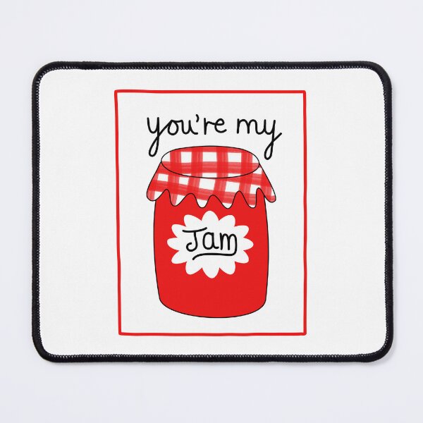 Item preview, You're My Jam / Cute Strawberry Jam Jar designed and sold by Stick People Designs.