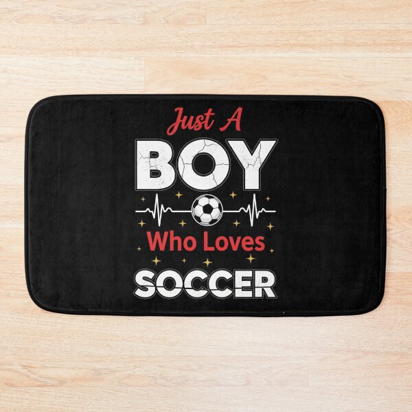 Item preview, Just a Boy Who Loves Soccer – Cute Sport Quote for Kids designed and sold by JustCrafted.