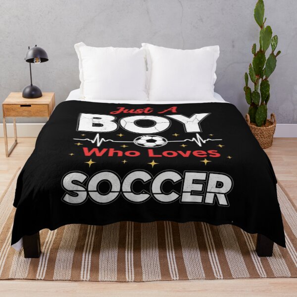 Item preview, Just a Boy Who Loves Soccer – Cute Sport Quote for Kids designed and sold by JustCrafted.
