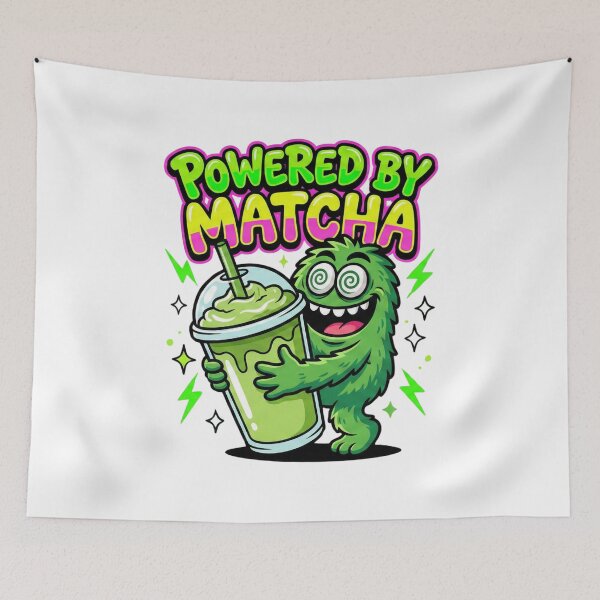 Item preview, Powered By Matcha | Funny Caffeine Alternative Quote designed and sold by shellymope.