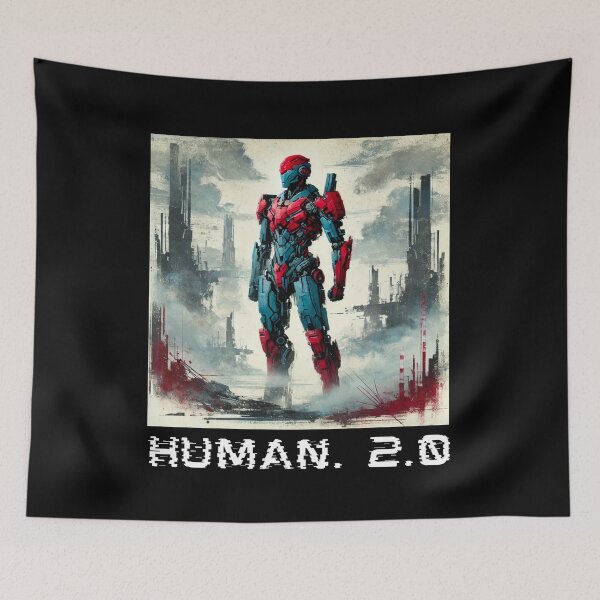 Item preview, humanoid robot art designed and sold by TEEJAMBOREE.