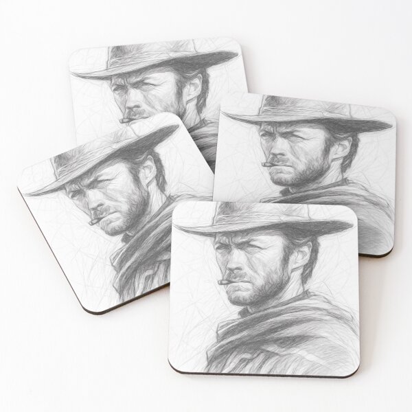 Item preview, Western Movie Icon Pencil Sketch Art designed and sold by Leon Woods Pencil Art.