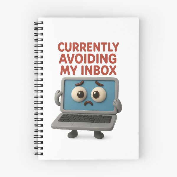 Item preview, Cute Laptop Character - Currently Avoiding My Inbox | Kawaii Office Humor Gift Art designed and sold by Moons Studio.
