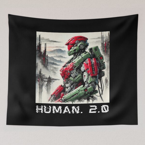 Item preview, humanoid robot art designed and sold by TEEJAMBOREE.