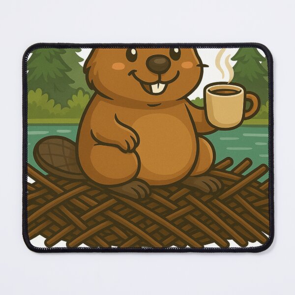 Item preview, Dam Tea Lover – Cute Beaver Drinking Tea, Funny Tea Pun Gift designed and sold by BeaverLover123.