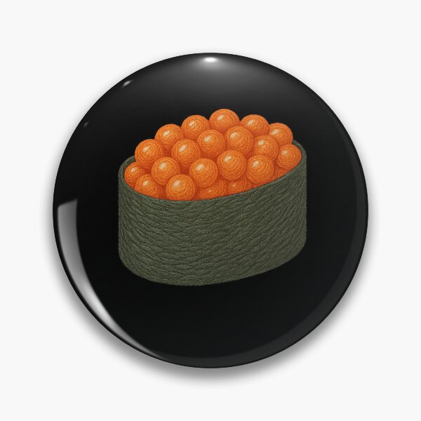 Item preview, Embroidered Ikura Gunkan – Minimal Food Art designed and sold by JPN-NOGRAY-SHOP.