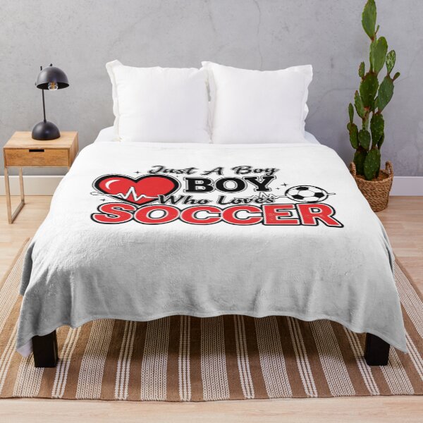 Item preview, Just a Boy Who Loves Soccer – Cute Sport Quote for Kids designed and sold by JustCrafted.