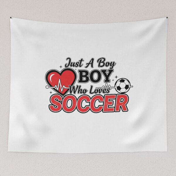 Item preview, Just a Boy Who Loves Soccer – Cute Sport Quote for Kids designed and sold by JustCrafted.