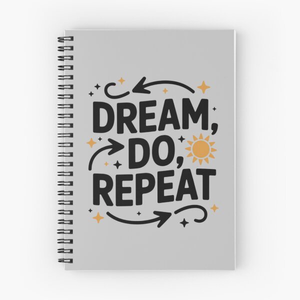 Item preview, Dream Do Repeat – Motivational Minimalist Productivity Typography designed and sold by NEPHLIA.