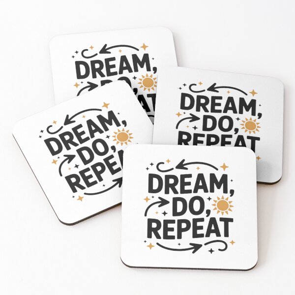 Item preview, Dream Do Repeat – Motivational Minimalist Productivity Typography designed and sold by NEPHLIA.
