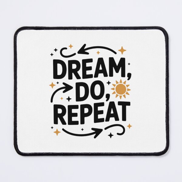 Item preview, Dream Do Repeat – Motivational Minimalist Productivity Typography designed and sold by NEPHLIA.