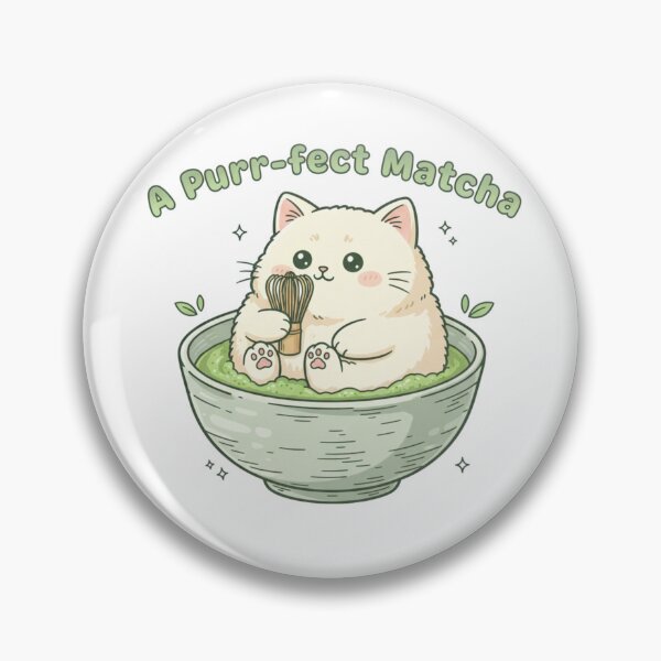 Item preview, A Purr-fect Matcha | Cute Cat & Green Tea Lover Design designed and sold by shellymope.