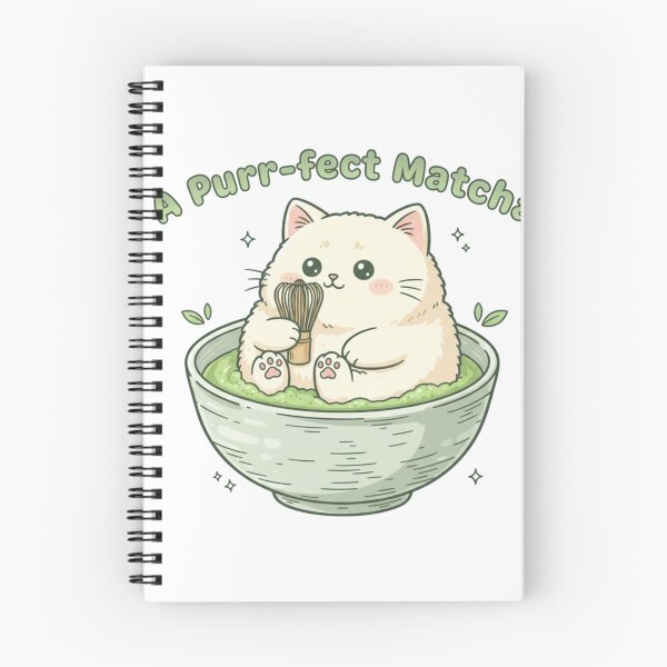 Item preview, A Purr-fect Matcha | Cute Cat & Green Tea Lover Design designed and sold by shellymope.