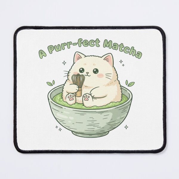 Item preview, A Purr-fect Matcha | Cute Cat & Green Tea Lover Design designed and sold by shellymope.
