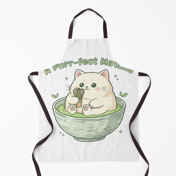 Item preview, A Purr-fect Matcha | Cute Cat & Green Tea Lover Design designed and sold by shellymope.