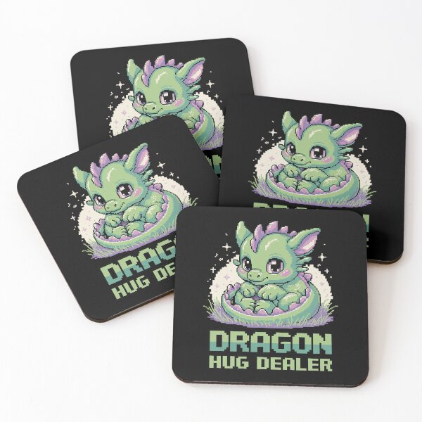 Item preview, Dragon Hug Dealer | Cute Baby Dragon Fantasy RPG Gift | Retro Pixel Adventure Quest  designed and sold by pixelpopplanet.
