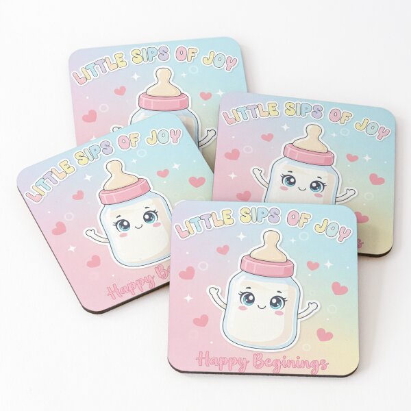 Item preview, Kawaii Baby Bottle Cartoon | Happy Beginnings Cute Newborn Gift Graphic designed and sold by ToonyTeez.