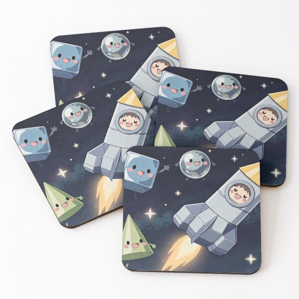 Item preview, Shape Space Puzzle – Blast Off with Geometry! designed and sold by HappySproutArt.