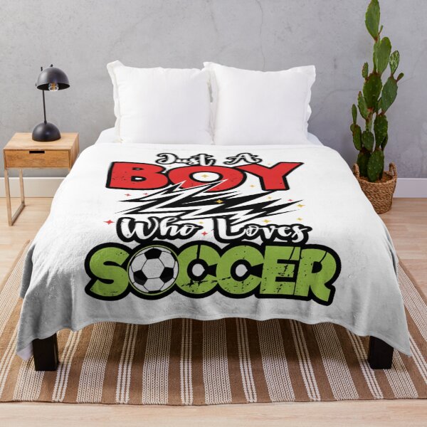 Item preview, Just a Boy Who Loves Soccer – Cute Sport Quote for Kids designed and sold by JustCrafted.