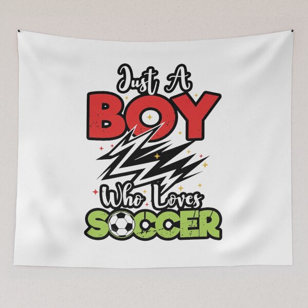 Item preview, Just a Boy Who Loves Soccer – Cute Sport Quote for Kids designed and sold by JustCrafted.