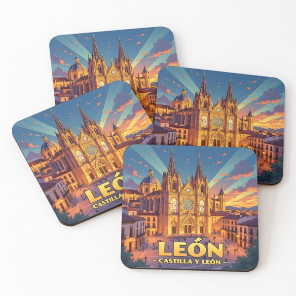Item preview, León, Spain: Vintage-Style Painterly Travel Poster designed and sold by LSVart.
