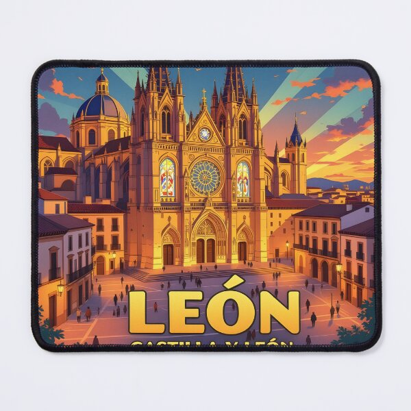 Item preview, León, Spain: Vintage-Style Painterly Travel Poster designed and sold by LSVart.