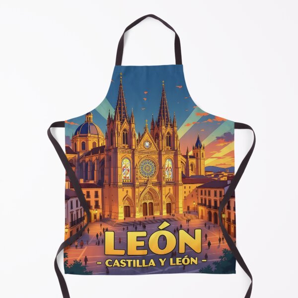Item preview, León, Spain: Vintage-Style Painterly Travel Poster designed and sold by LSVart.