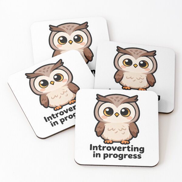 Item preview, Introverting in Progress Owl design. designed and sold by BrewedInDarkness.
