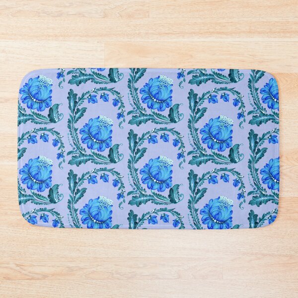 Item preview, Blue flowers Branch, Ukraine art, Petrykivka style, author's drawing, Christmas art designed and sold by Sunflower-7.