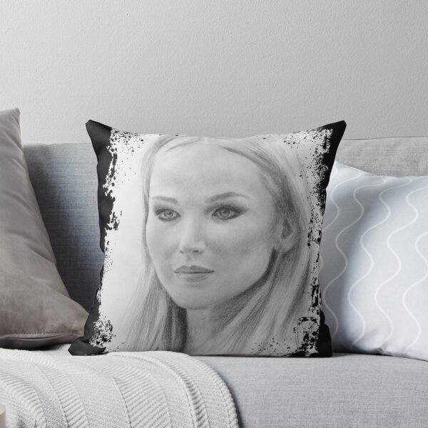 Item preview, Jennifer Lawrence Monochrome Retro Portrait Artwork For Art Fans designed and sold by Patricianighton.