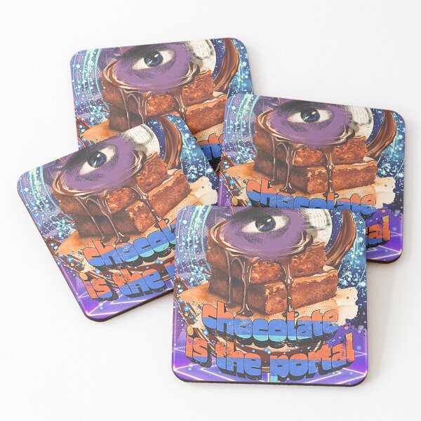 Item preview, Chocolate is the portal | Surreal Vintage Collage designed and sold by GlauciaSouEu.