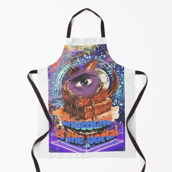 Item preview, Chocolate is the portal | Surreal Vintage Collage designed and sold by GlauciaSouEu.