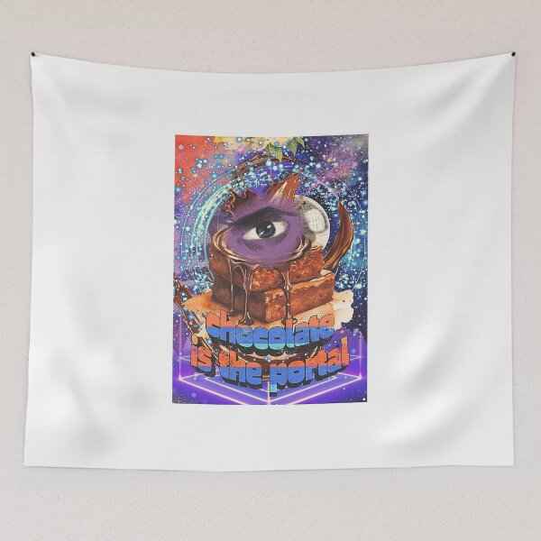 Item preview, Chocolate is the portal | Surreal Vintage Collage designed and sold by GlauciaSouEu.