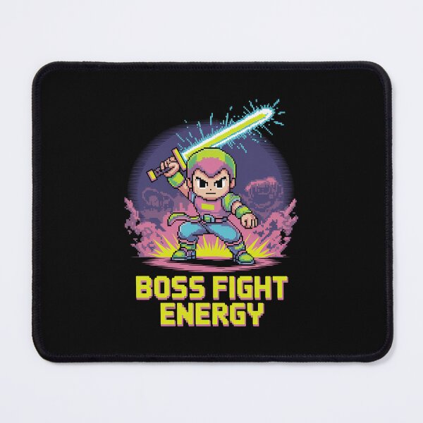 Item preview, Boss Fight Energy | Retro RPG Warrior Adventure Motivation Design | Neon Gamer Gift designed and sold by pixelpopplanet.