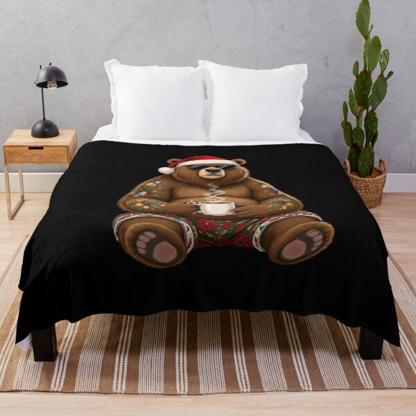 Item preview, Christmas Bear – Cozy Tattoo Holiday Vibes | Festive Bear with Hot Cocoa & Holiday Tattoos | Premium Design designed and sold by ColorSplash123.