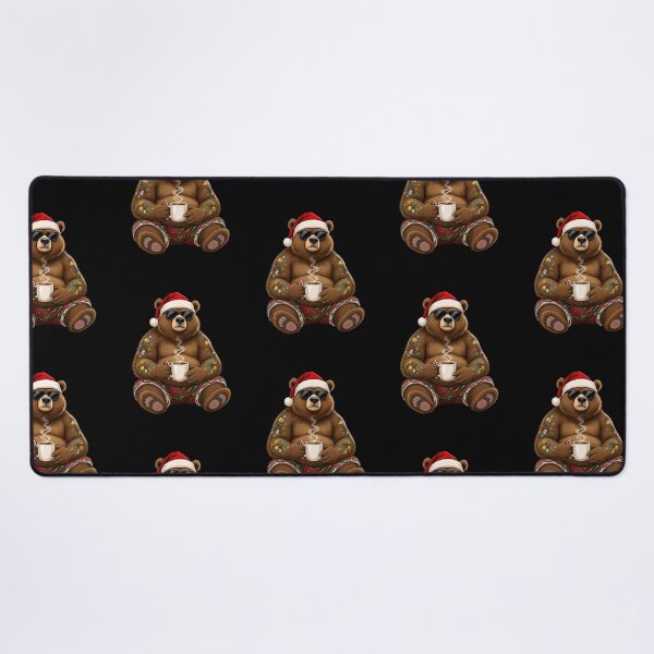 Item preview, Christmas Bear – Cozy Tattoo Holiday Vibes | Festive Bear with Hot Cocoa & Holiday Tattoos | Premium Design designed and sold by ColorSplash123.